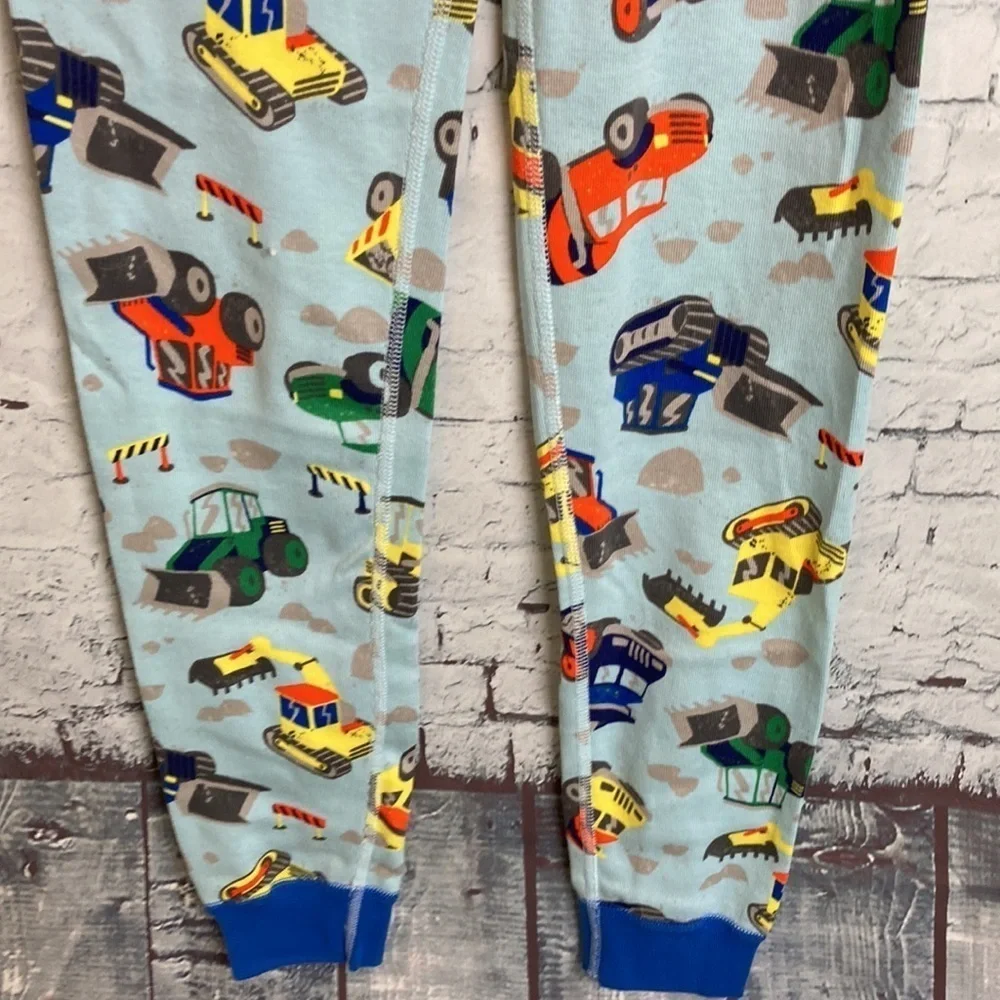 Hanna Andersson Construction Trucks Tractors Long John Pajamas PJs 140 10 NWT